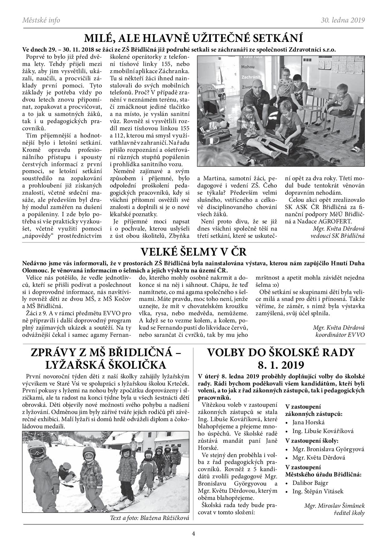 INFO BRIDLICNA LEDEN 20194