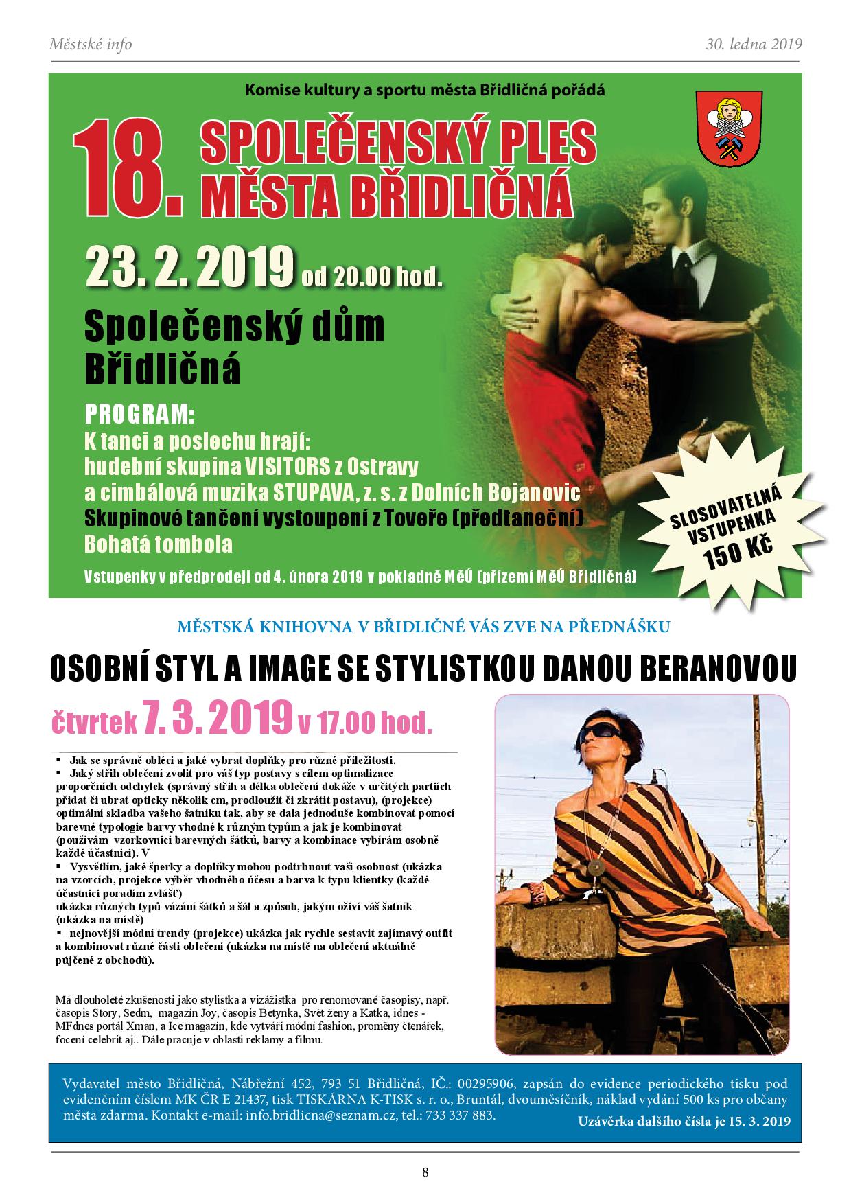 INFO BRIDLICNA LEDEN 20198